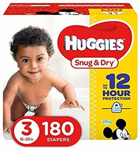 HUGGIES 好奇 Snug & Dry 婴儿纸尿裤3号 180片