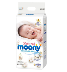 unicharm 尤妮佳 Natural Moony 皇家系列 婴儿纸尿裤 S 60片 *3件 277元包邮（合92.33元/件）