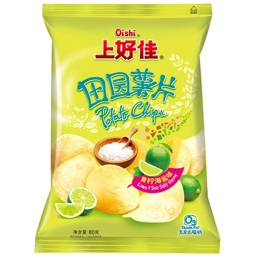 上好佳田園薯片青檸海鹽味80g