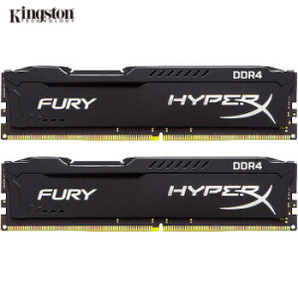 Kingston 金士顿  DDR4 2400 8GB(4G×2)套装 台式机内存 骇客神条 Fury雷电系列