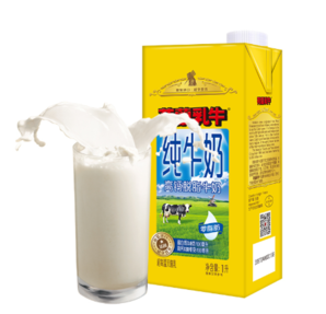 荷蘭乳牛 高钙脱脂纯牛奶1L*6瓶