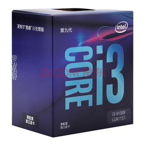 12点开始： intel 英特尔 Core i3-9100F 盒装处理器 599元包邮