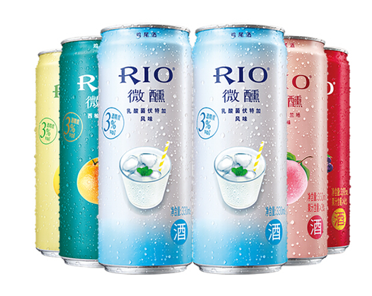 商超中最常见的调制鸡尾酒除了bacardi 百加得 冰锐就是rio 锐澳了