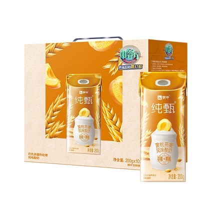 临期!蒙牛 黄桃燕麦风味酸奶 200g*10盒