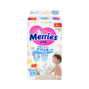 Merries 妙而舒 婴儿纸尿裤 L58片 4包装