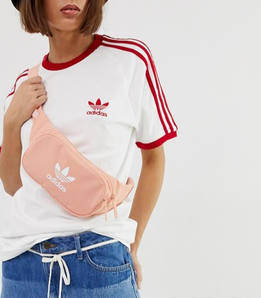 Adidas 女士粉色腰包
