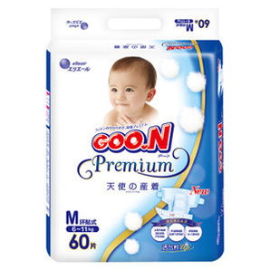 PLUS会员： GOO.N 大王 天使系列 婴儿纸尿裤 M号 60片 *2件 +凑单品
