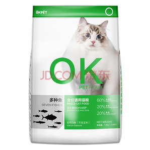 OKPET 全营养配方成猫粮 1.8kg 29元包邮（需用券）