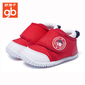 好孩子（gb）童鞋学步鞋儿童鞋婴儿软底防滑宝宝鞋 17FW001 大红色 22码/鞋内长140