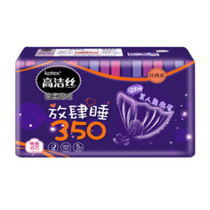 kotex 高洁丝 亲亲棉夜用卫生巾 350mm 5片