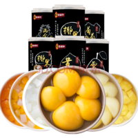 林家铺子水果罐头 黄桃山楂罐头等多种口味  办公室零食新鲜即食425g*6罐 整箱（口味随机）