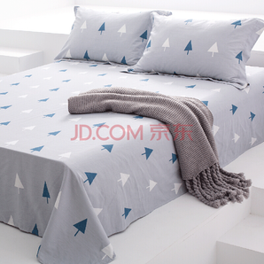 多喜爱（Dohia）床单 全棉ins风印花床单 纯棉床单 挪威幻境 单件 1.2米床 230*180cm