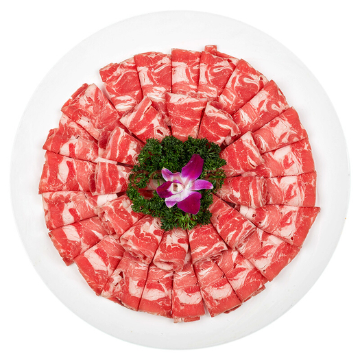 蒙都精选羊肉片牛肉片拼盘600g