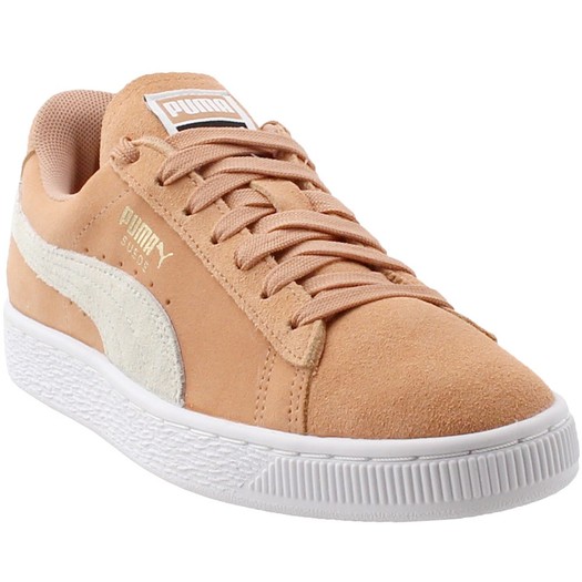 puma彪马suede女士三文鱼色绒面运动鞋