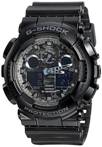 Casio 卡西欧 G-Shock 模拟数字表盘黑色树脂男式手表 