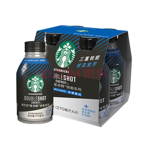 STARBUCKS 星巴克 星倍醇 锐能系列 冰感美式复合型浓咖啡 270ml*4瓶
