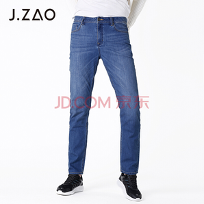 J.ZAO 男士轻薄直筒牛仔裤 109元