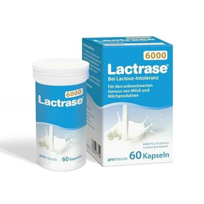 Lactrase 乳糖酶胶囊6000单位 60粒 乳糖不耐受成人婴儿适用