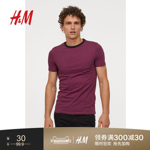 H&M HM0619561 男装修身T恤 30元