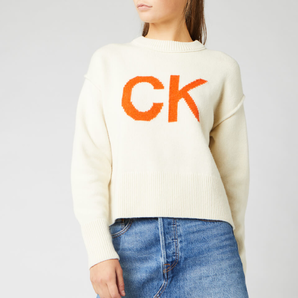 Calvin Klein Jeans Logo 女士羊毛毛衣