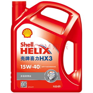 Shell 壳牌 红喜力矿物质机油 Helix HX3 15W-40 SL级 4L 78元包邮