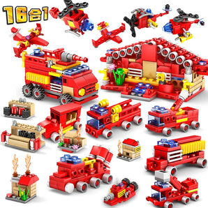 KAZI 开智 益智拼装玩具 消防系列 16盒套装34.9元包邮（需用券）