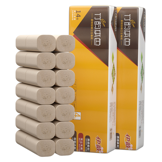 伊薇14卷筒纸竹浆本色卫生纸