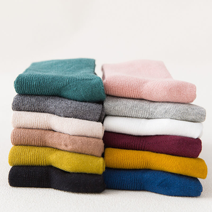 4双装 楼棉纯棉秋冬季中筒堆堆袜子