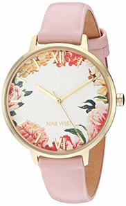 Nine West 女士花卉粉色表带手表 NW/2348FLPK 到手约214.75元