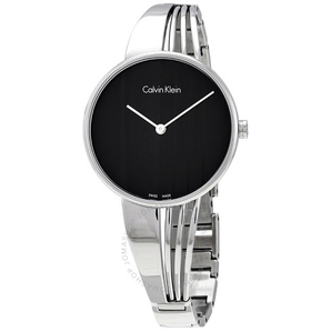 Calvin Klein 卡尔文·克莱因 银黑色女士时装腕表