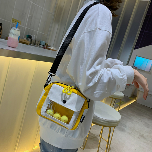 抖音网红小包包女包夏天小清新款2019帆布包女斜挎包女百搭ins潮