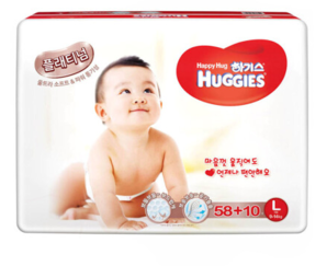 HUGGIES 好奇 铂金装 婴儿纸尿裤 L号 58+10 片