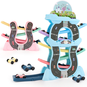 抖音双色滑翔车儿童玩具车轨道小汽车惯性男女孩宝宝1-3岁益智