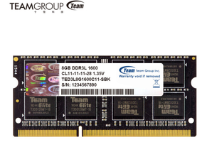 Team 十铨 低电压 8GB DDR3 1600 笔记本内存条 209元包邮