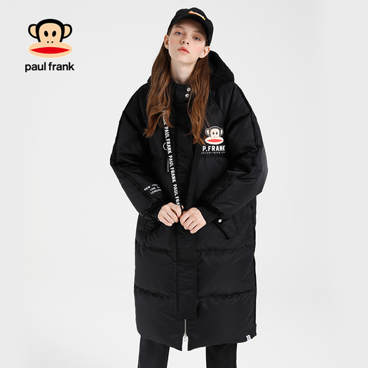 paulfrank大嘴猴羽绒服女中长款韩版