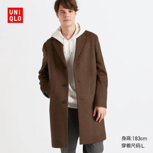 27日0点：UNIQLO 优衣库 420920 男士羊毛混纺长大衣 699元包邮