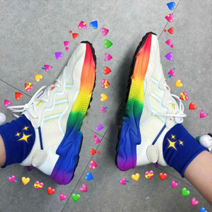 Adidas 阿迪达斯 PRIDE彩虹鞋底中性款老爹鞋