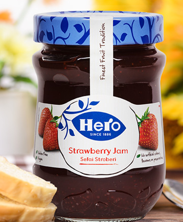 德国进口hero英雄蓝莓果酱340g