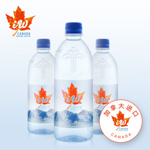 加拿大原瓶进口 Iw spring water 天然冰川饮用水 500ml*24瓶 