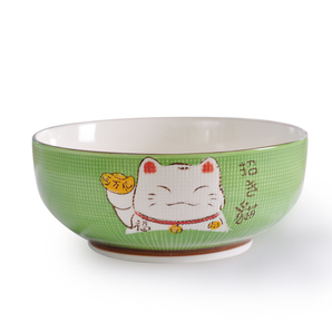 日式招财猫泡面碗