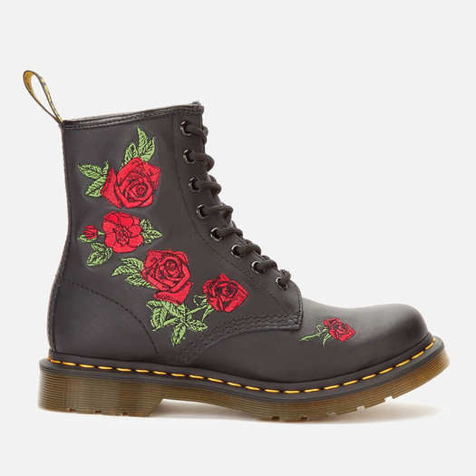 Dr. Martens 1460 Vonda Softy T 女士玫瑰刺绣8孔马丁靴 