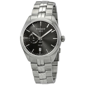 Tissot 天梭 PR100 系列 银黑色男士气质腕表 