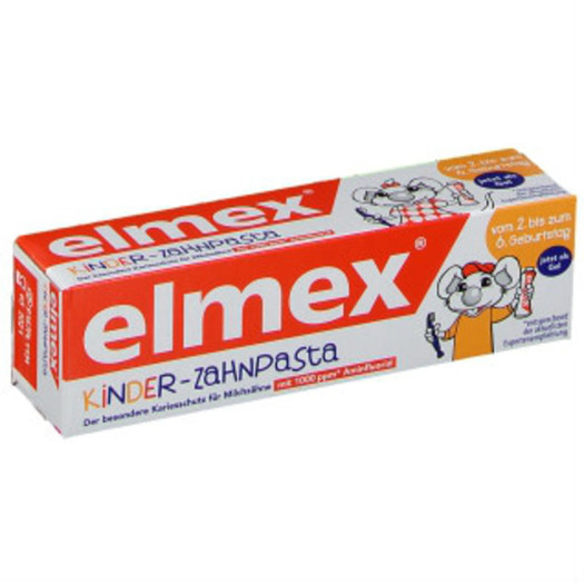 Elmex 易学 德国氟化胺儿童乳牙专用牙膏 可吞咽牙膏 2-6岁 50ml