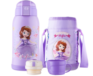 某东PLUS会员： Disney 迪士尼 双盖保温杯 紫色苏菲亚 600ml（送刺绣杯套） +凑单品 低至43元（双重优惠）