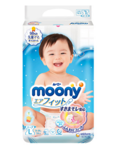 88VIP！moony 尤妮佳 畅透系列 婴儿纸尿裤 L54 