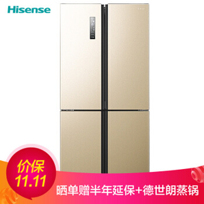 Hisense 海信 哈利系列 BCD-410WMK1DPQ 十字对开门冰箱 410L 2499元包邮（需用券）