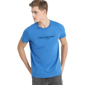 Calvin Klein卡文克莱 男士新款纯色休闲圆领T恤