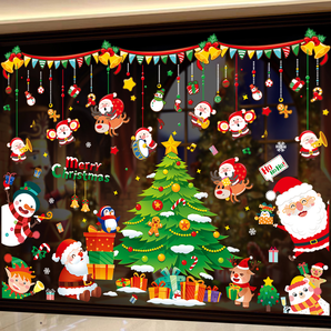 超大尺寸 圣诞玻璃静电贴纸 多款可选