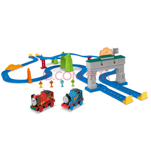 限地区！PLUS会员！ Thomas & Friends 托马斯&朋友 男孩小火车玩具 电动系列 FRL57 托马斯和勇宝友谊赛跑套装 114元包邮（需用券）