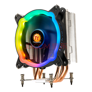 Tt（Thermaltake）彩虹D300P流光 CPU散热器风扇（Intel平台/115X/4热管/RGB风扇/带硅脂/静音/智能温控）